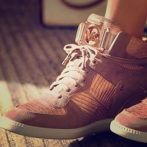 💋Michael Kors Nikko Gold High Tops